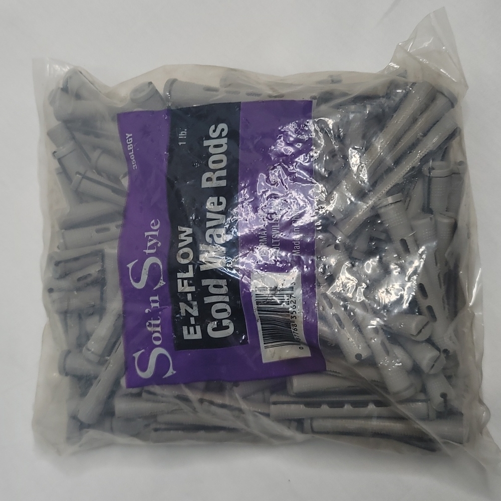 Soft n style ez flow cold wave Gray Rods Hair Perming, new